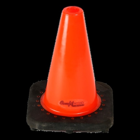 Comfitwear Orange Traffic Safety Cone with Black Base, 12 in. H FC-120
